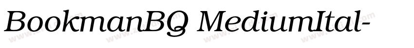 BookmanBQ MediumItal字体转换